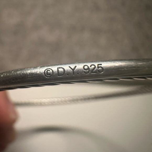 David Yurman Sterling Silver Classics Cable Bangle Bracelet - Picture 2 of 14